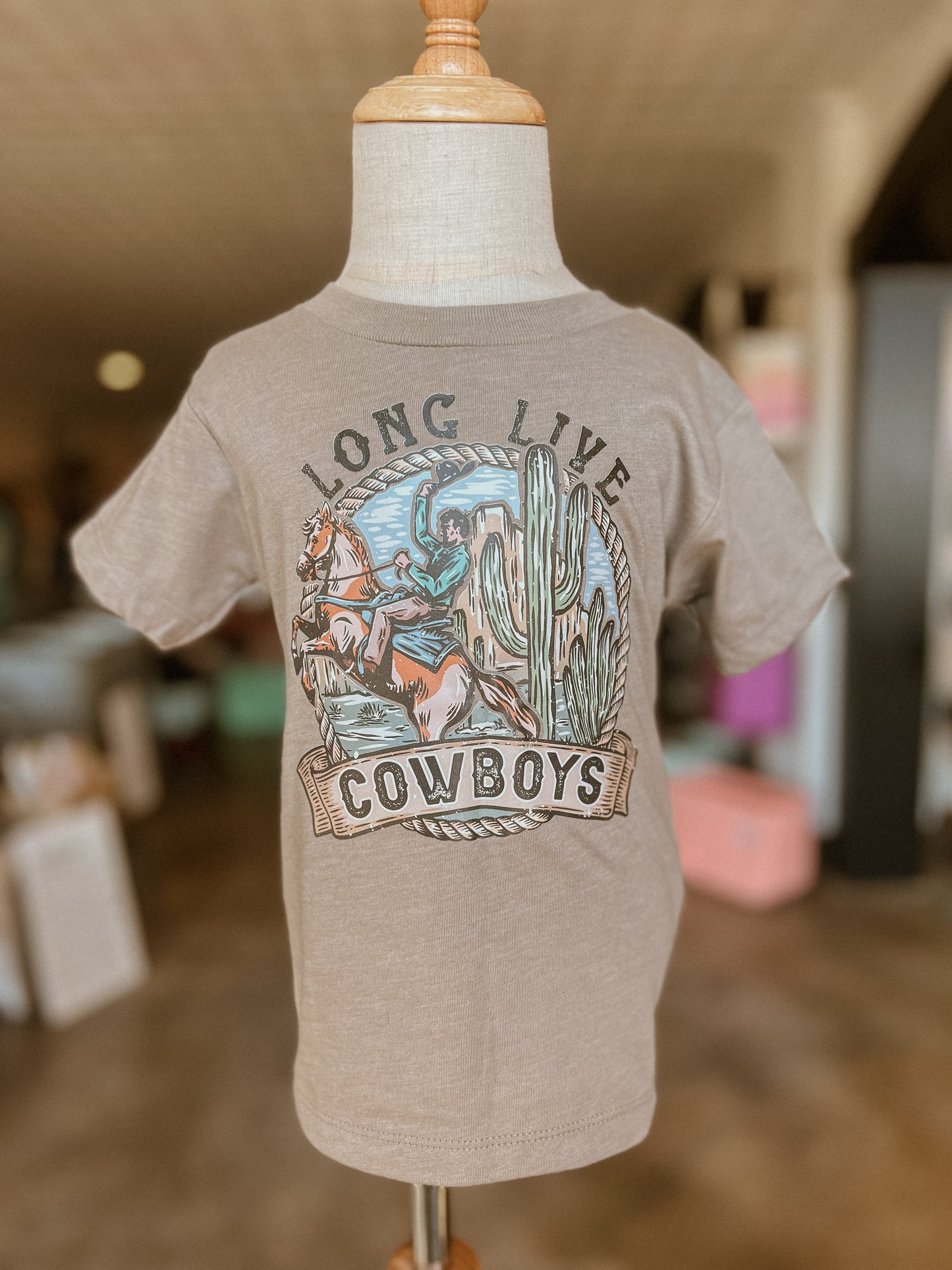 Kids Long Live Cowboys Tee