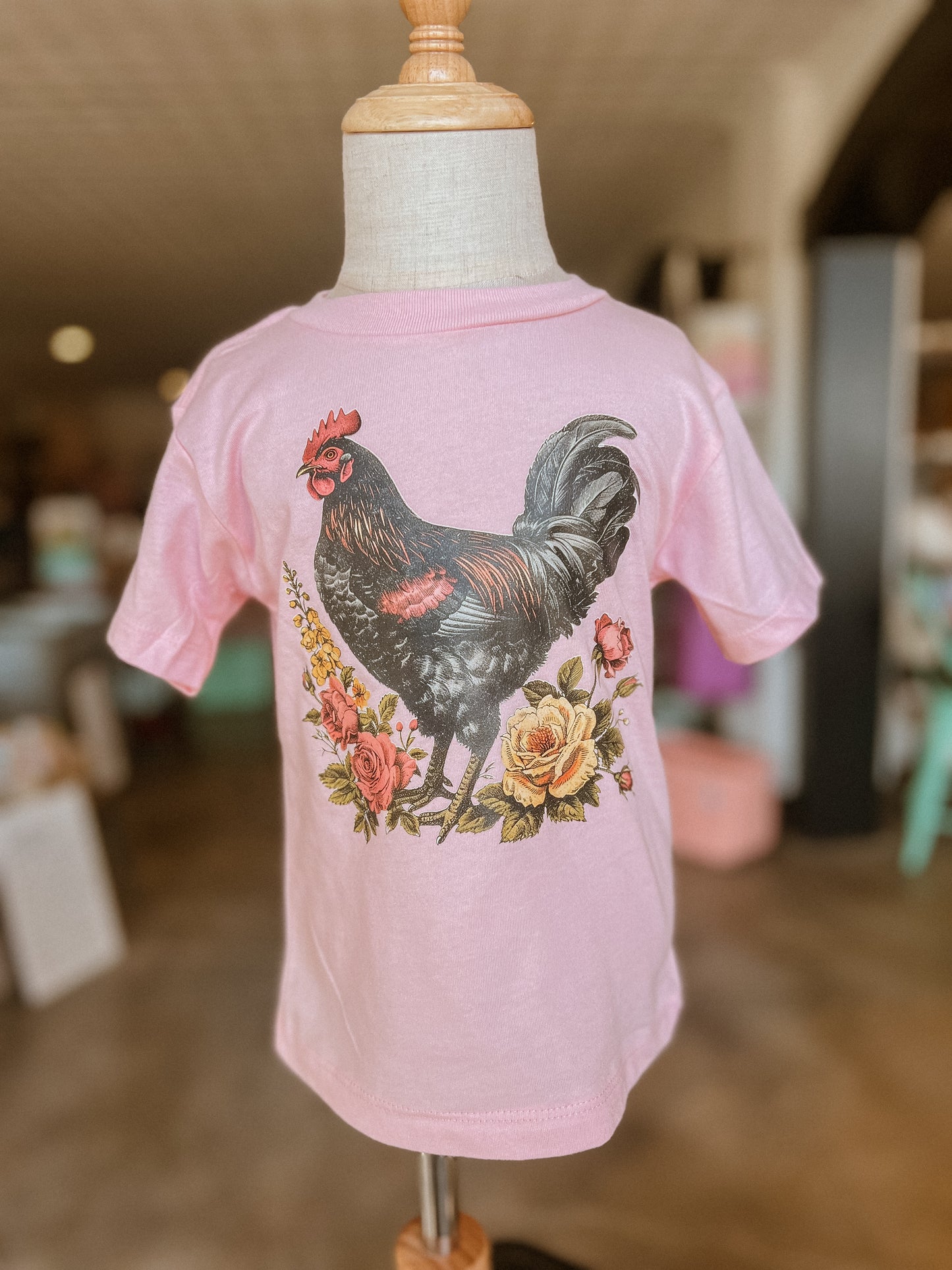 Kids Floral Chicken Tee