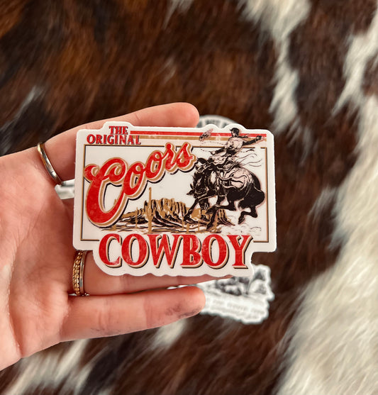 Coors Cowboy Sticker