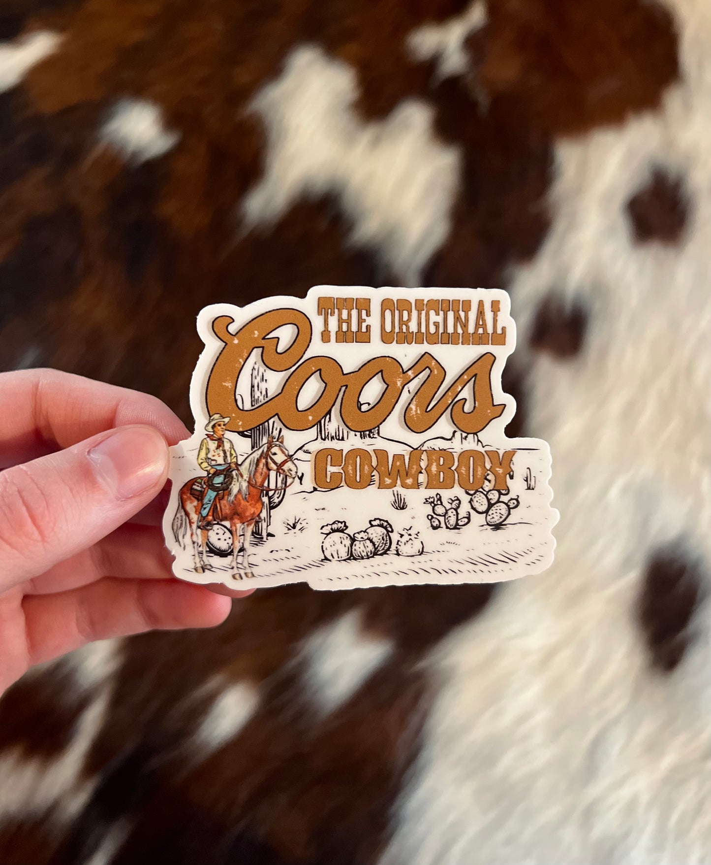 Coors Cowboy Sticker