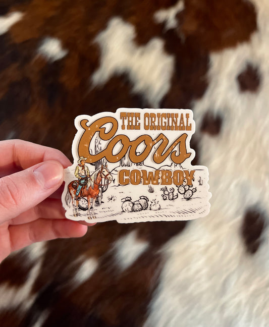 Coors Cowboy Sticker