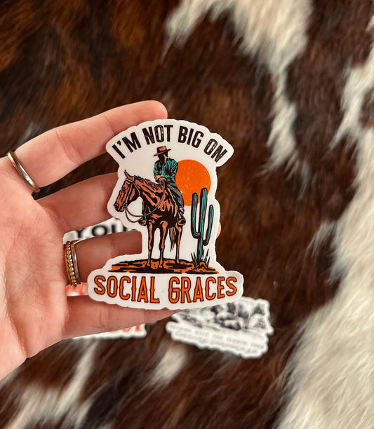Social Graces Sticker